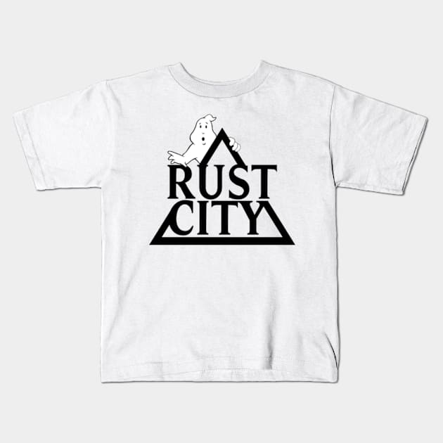 Ghostbusters Afterlife 'RUST CITY' Logo Kids T-Shirt by TheMagicGhostbuster